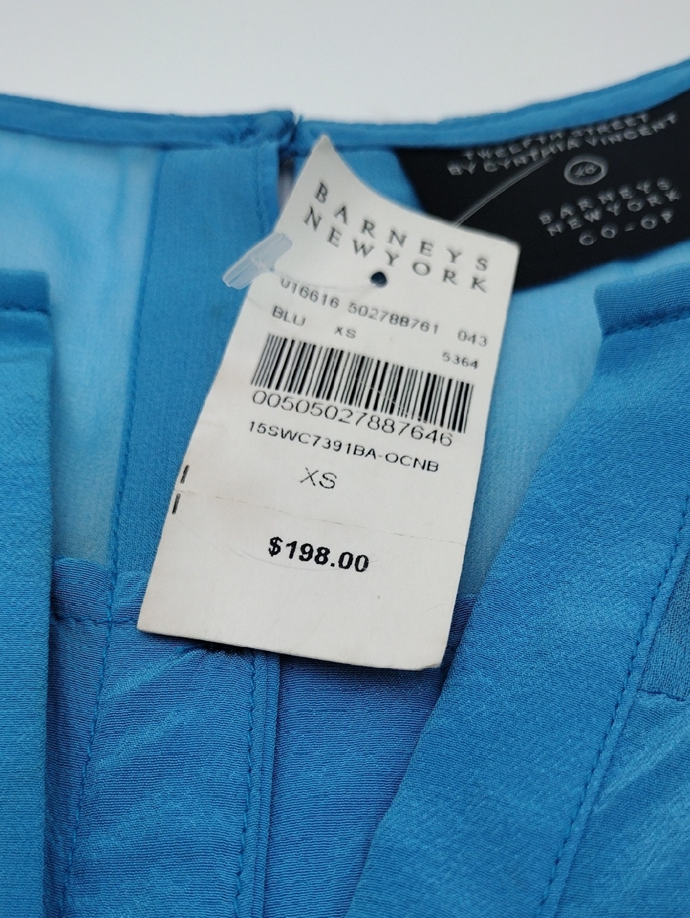 Barneys New York Light Blue Neckline Tank Top